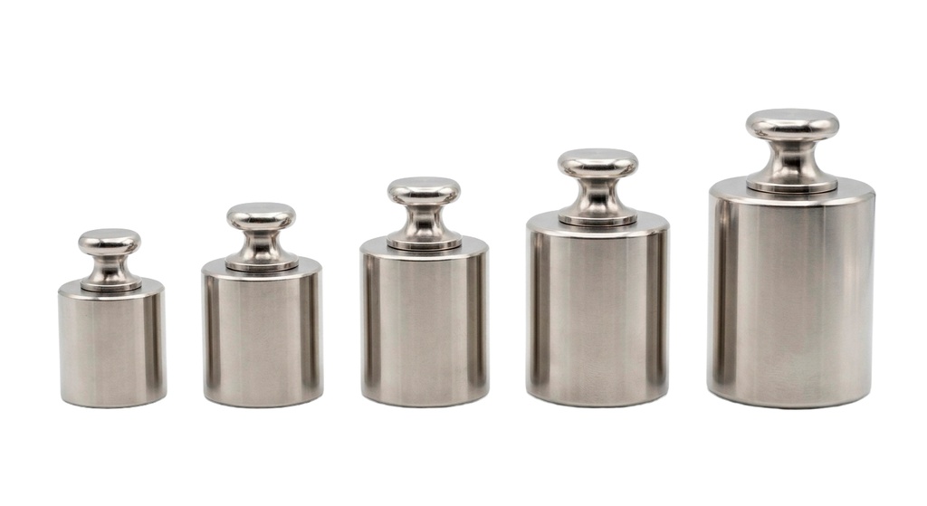 Calibración Pesa Patrón ASTM Clase 4 de 1 kg a 5 kg